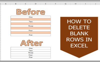 How To Delete Blank Rows In Excel Worksheet