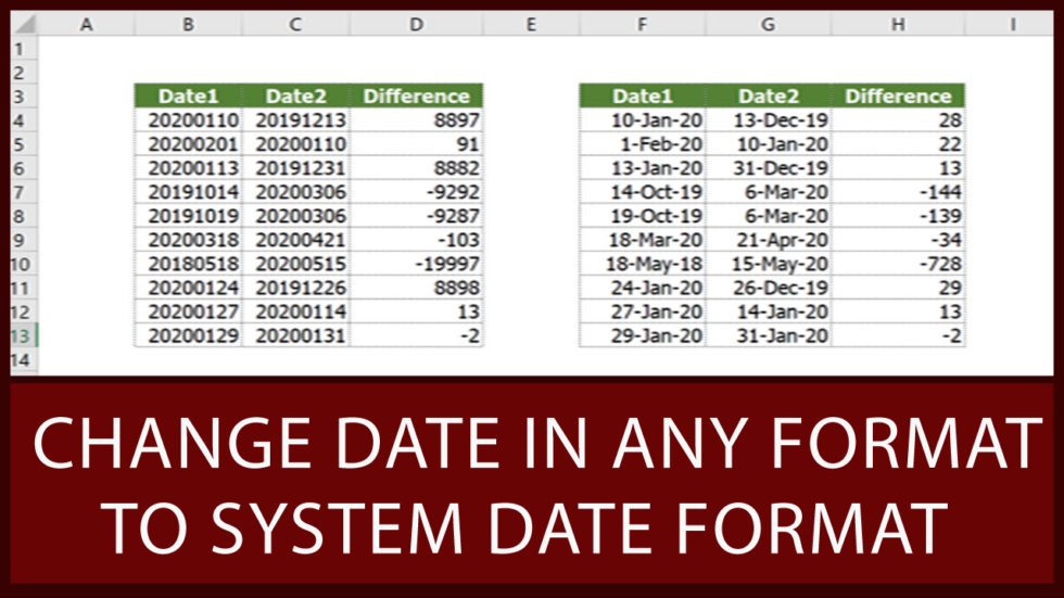 How To Change System Date Format In Excel