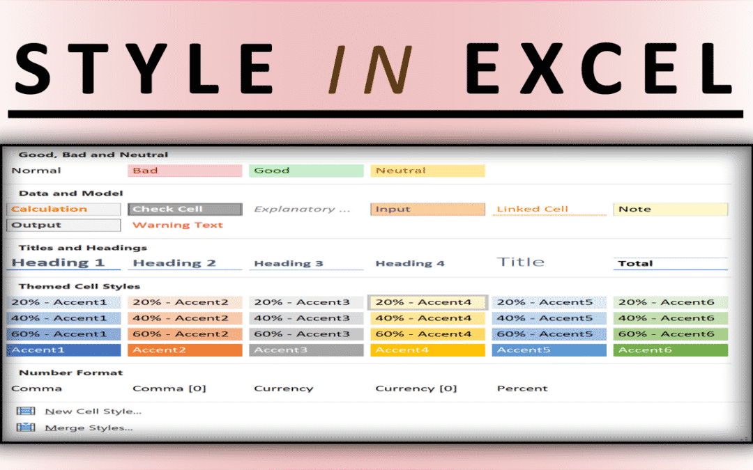 Have you heard about Style in Excel?