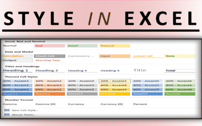 Have you heard about Style in Excel?